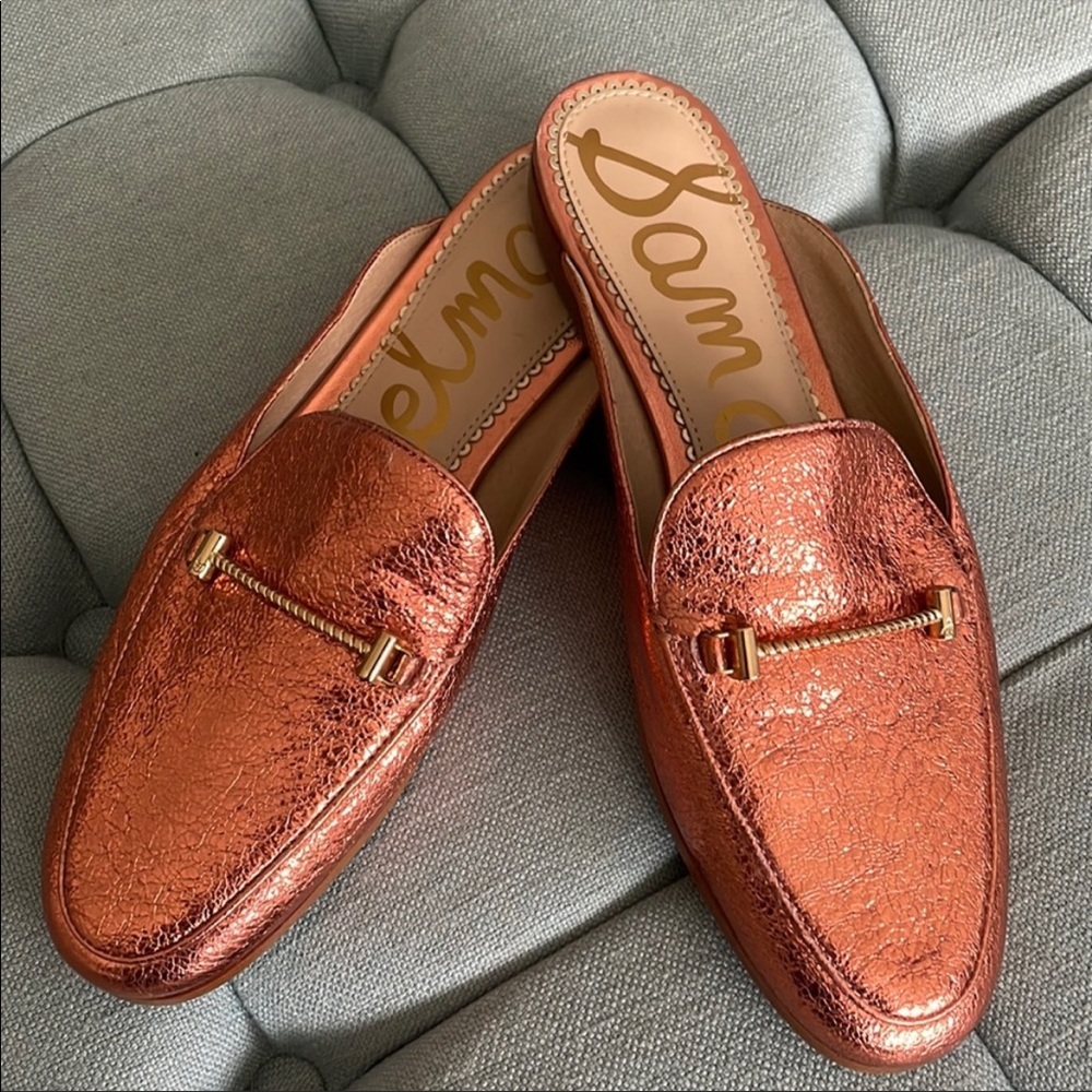 Sam Edelman Metallic Copper / Rose Gold Mules